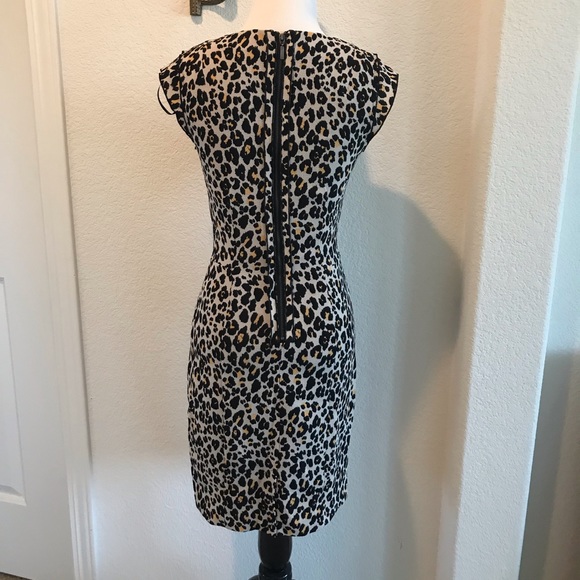 H&M Sz 4 Leopard print Wiggle Dress - Picture 3 of 7